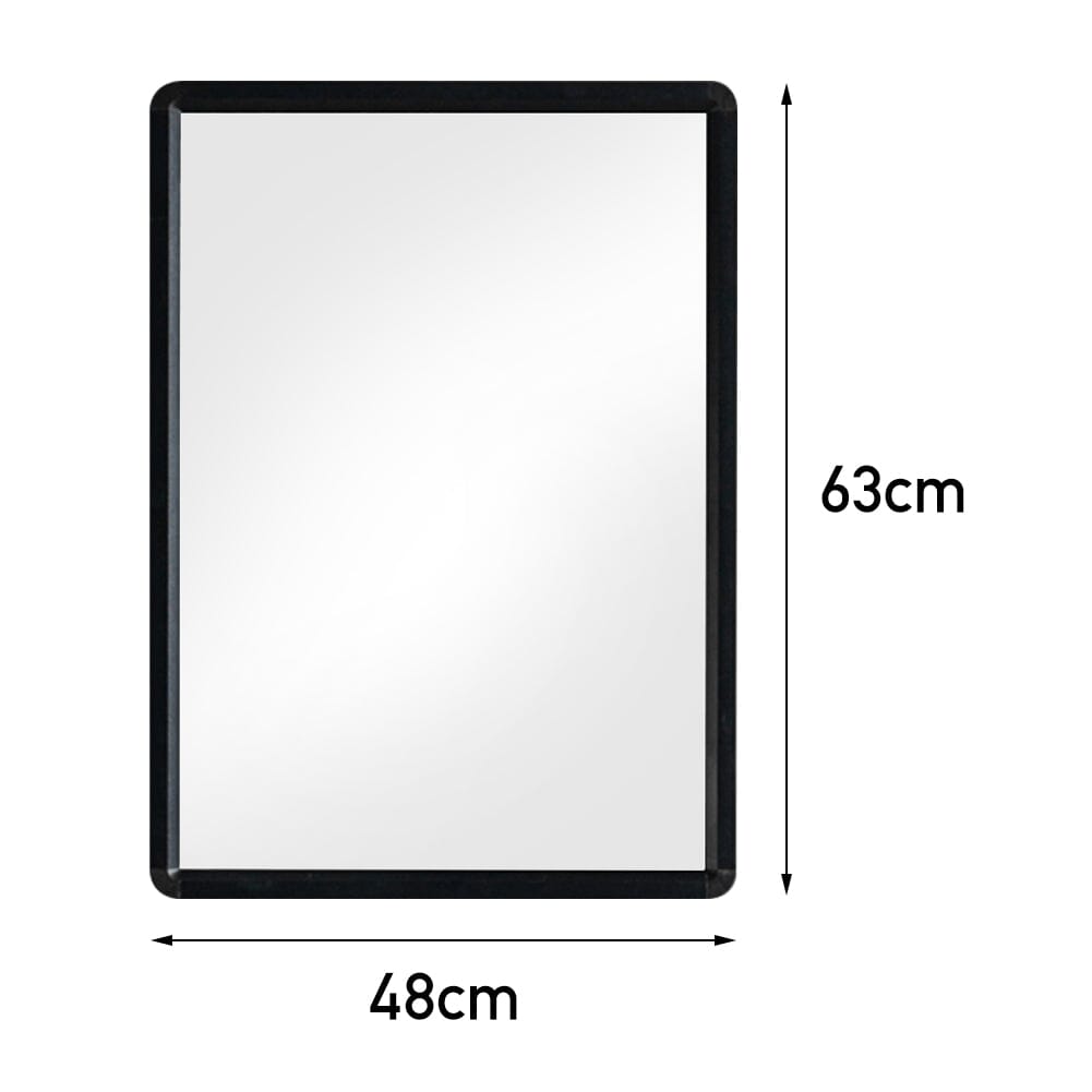 630x480mm Bathroom Mirror Black Framed Decorative Mirror