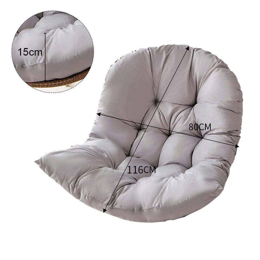 Thick Hanging Egg Swing Chair Cushion Black/Dark Grey/Light Grey