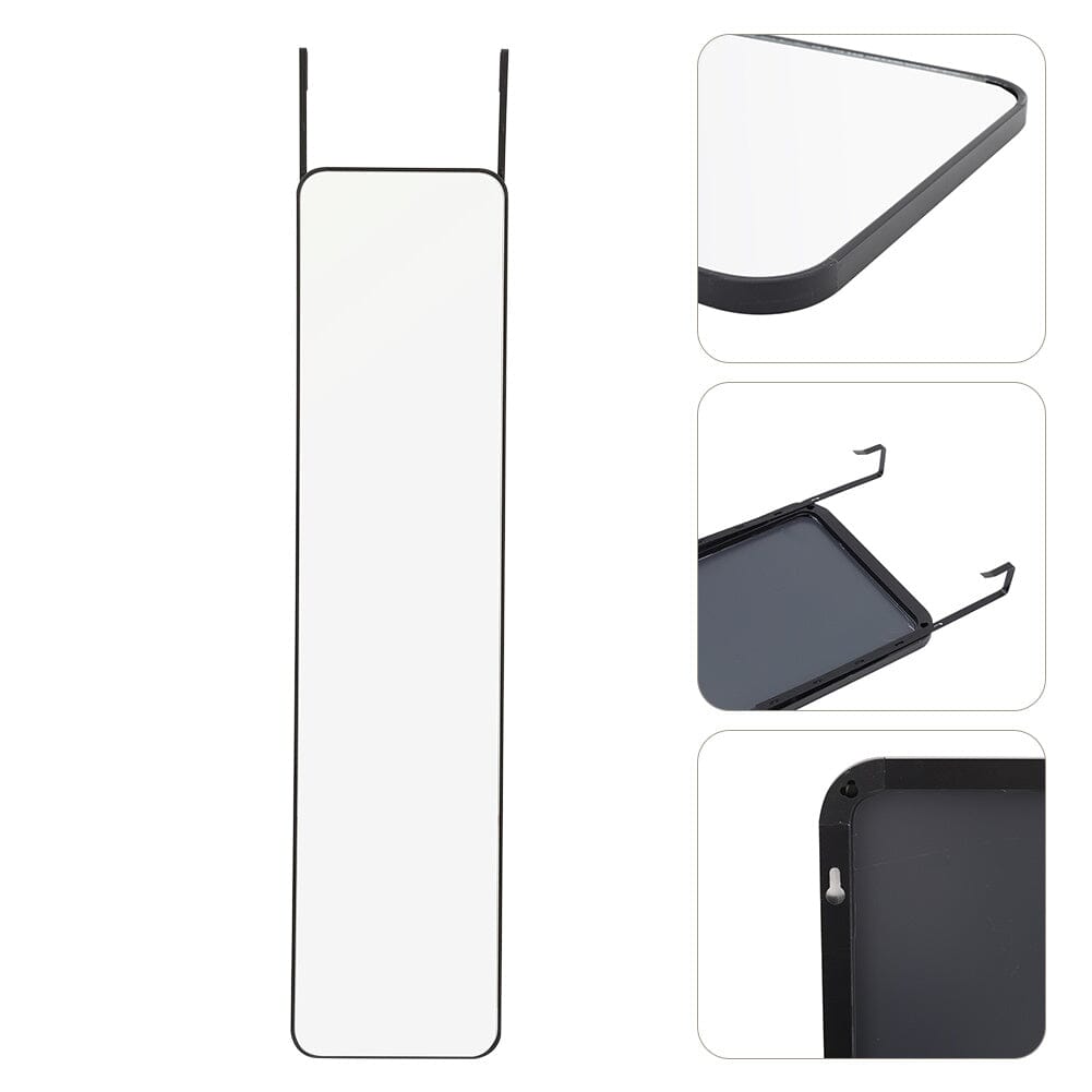 Sleek Door-Hanging Full Length Mirror with Rounded Edges