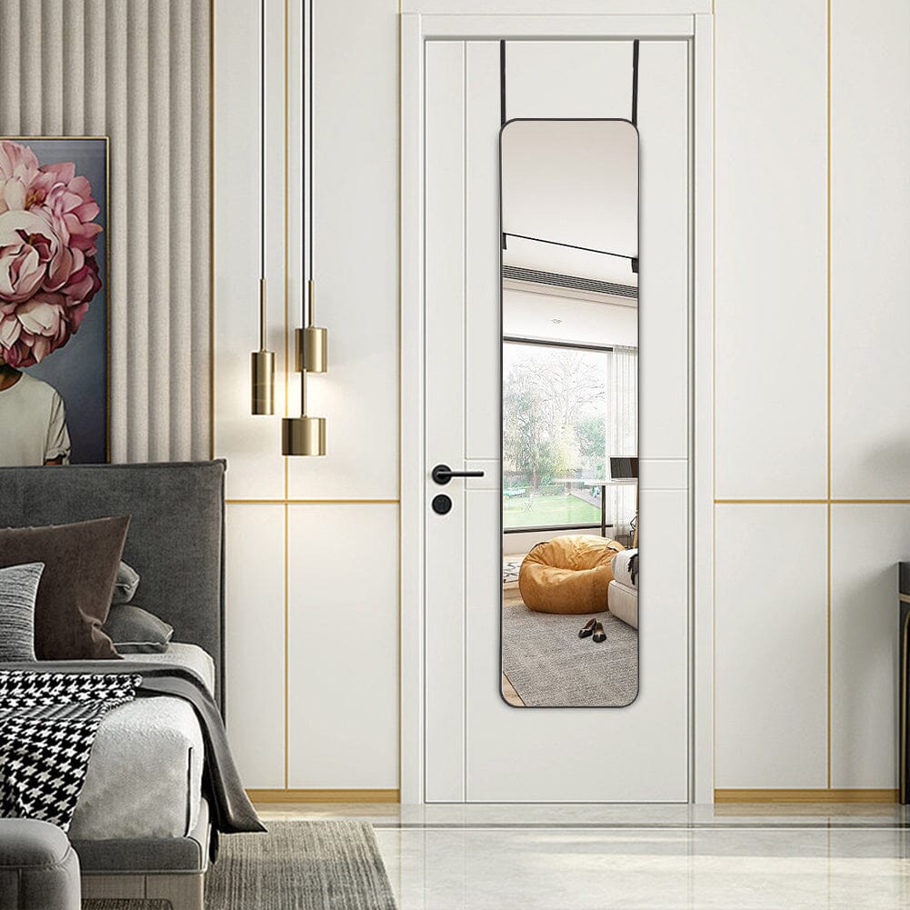 Sleek Door-Hanging Full Length Mirror with Rounded Edges