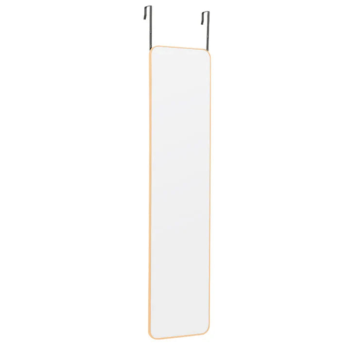 Sleek Door-Hanging Full Length Mirror with Rounded Edges