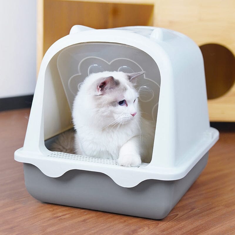 Large Enclosed Cat Litter Box: Odor Control and Spill Prevention