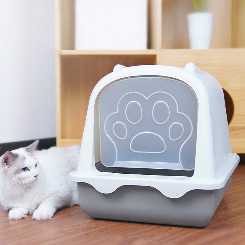 Large Enclosed Cat Litter Box: Odor Control and Spill Prevention