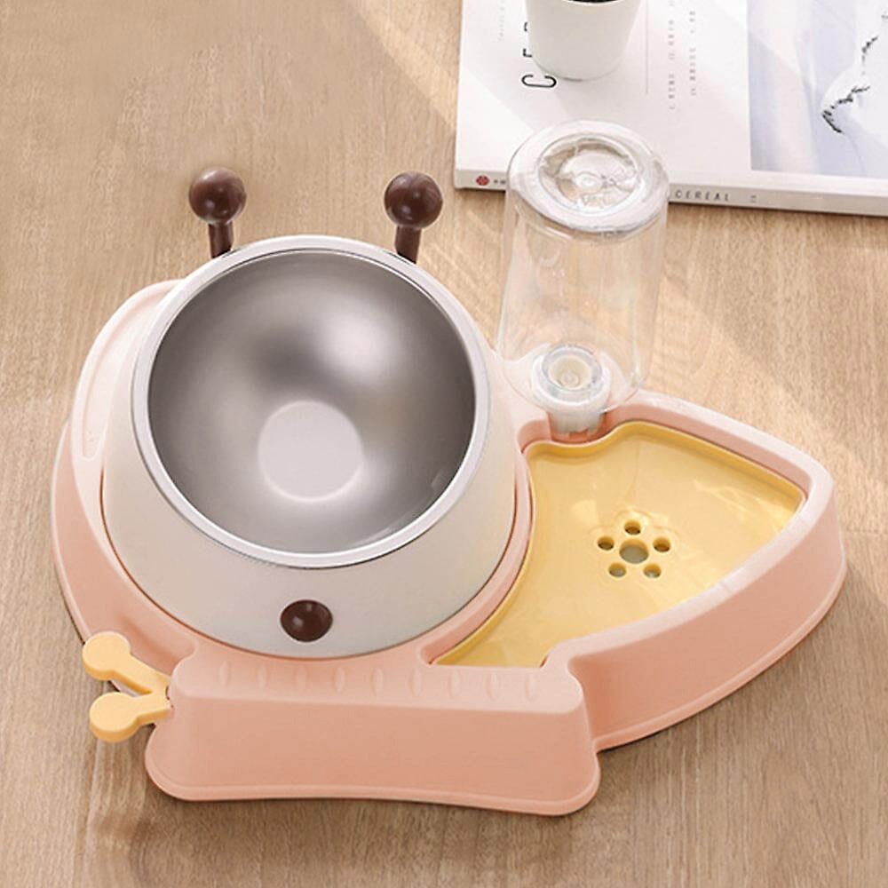 Pet Feeder and Water Dispenser Set with Slow Feeder