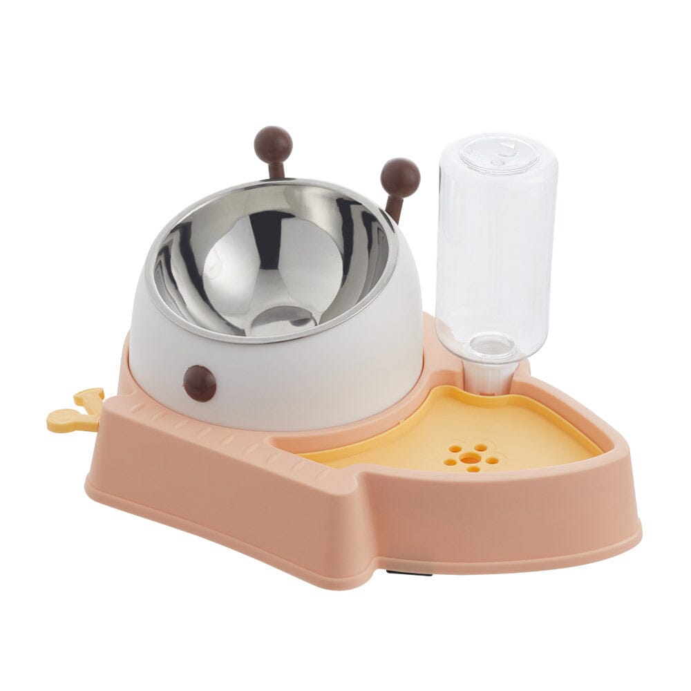 Pet Feeder and Water Dispenser Set with Slow Feeder