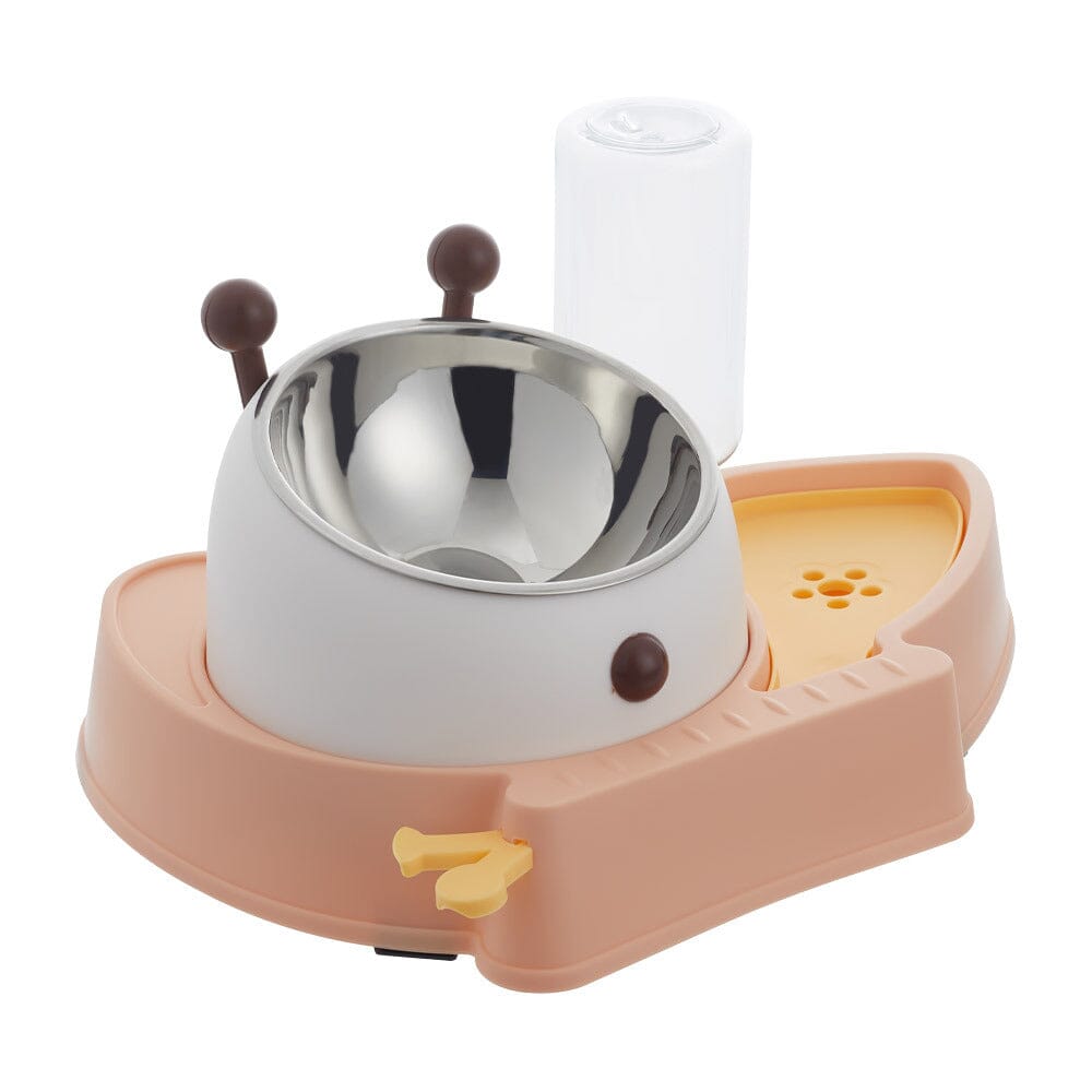 Pet Feeder and Water Dispenser Set with Slow Feeder