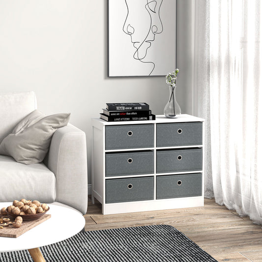 HOMCOM Chests of Drawer in White and Grey, image 2