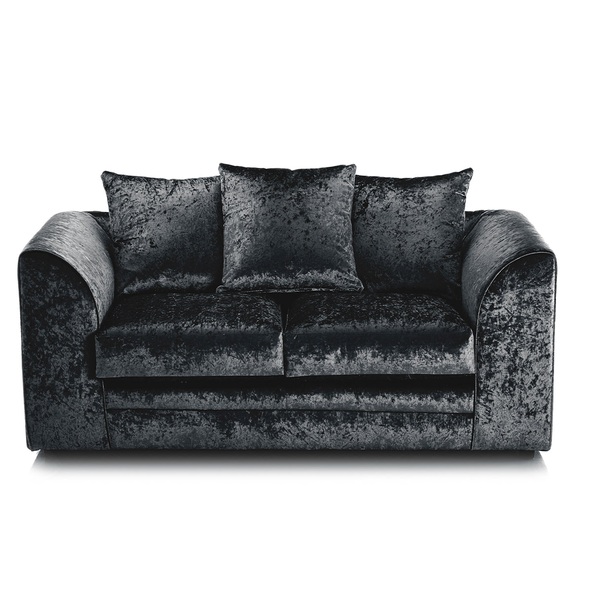 Arabia Crushed Velvet Corner Sofa - Silver, Black, Mink