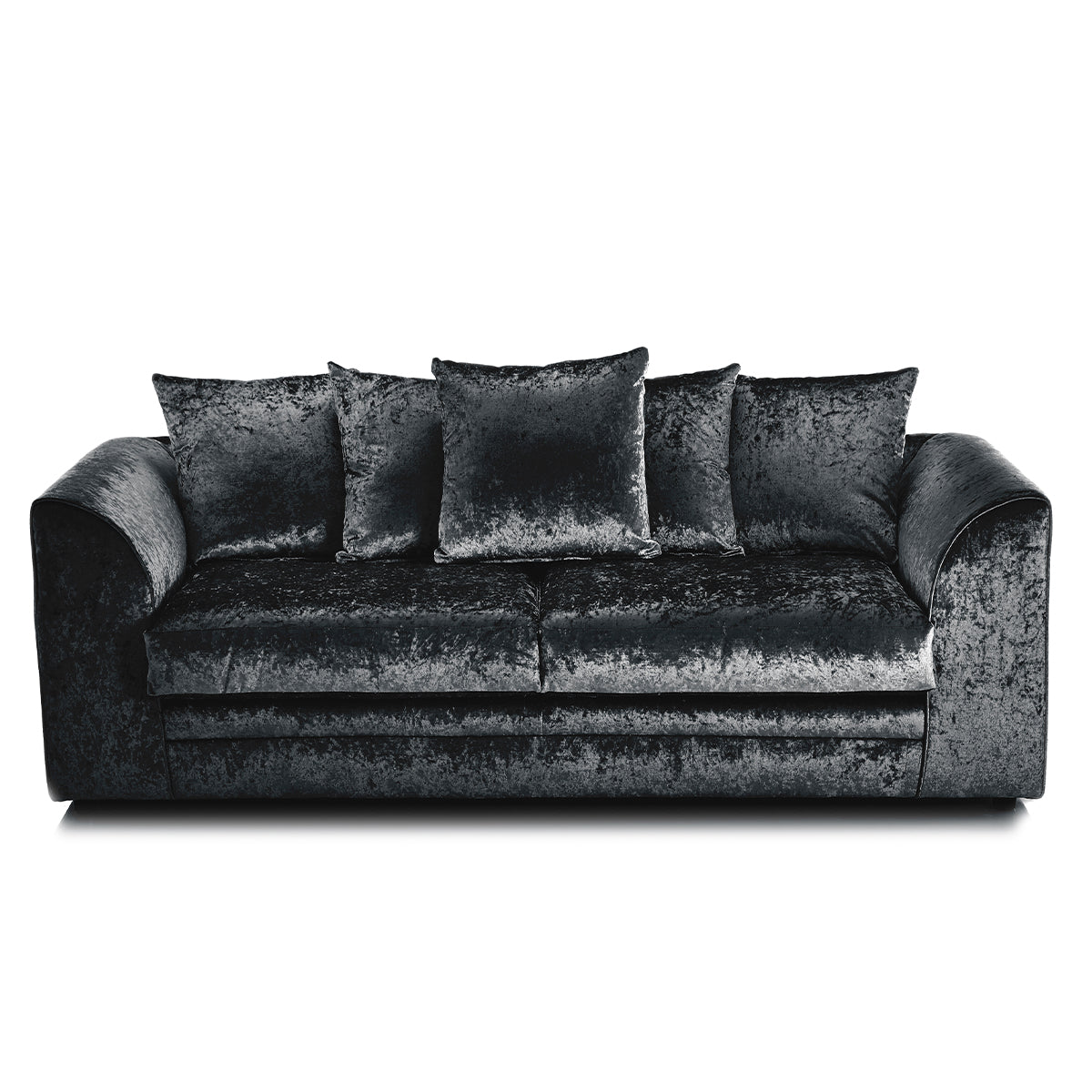 Arabia Crushed Velvet Corner Sofa - Silver, Black, Mink