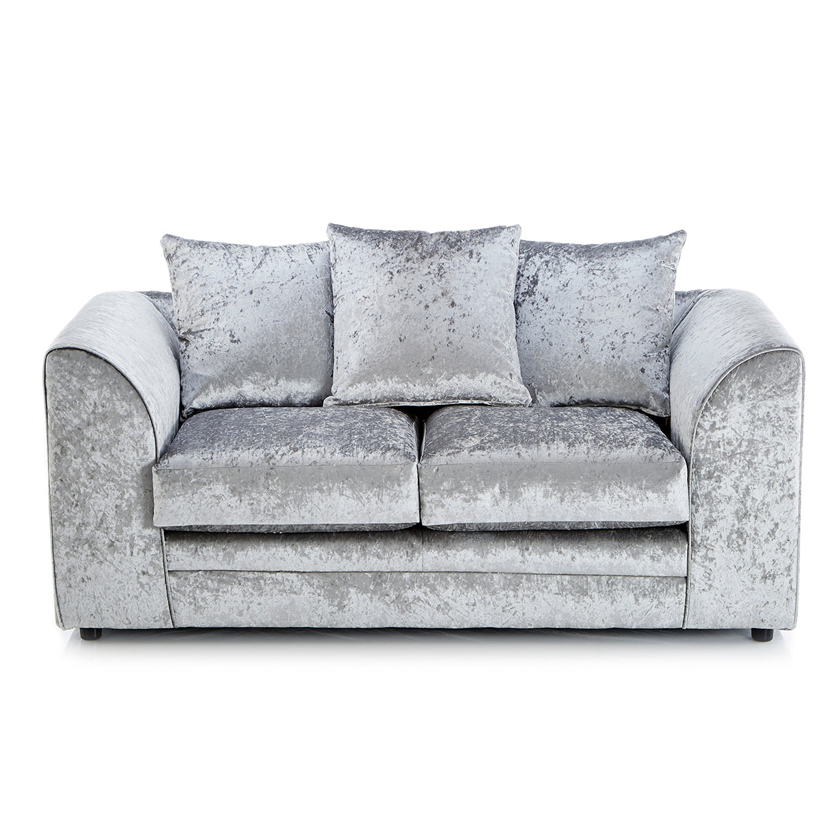 Arabia Crushed Velvet Corner Sofa - Silver, Black, Mink
