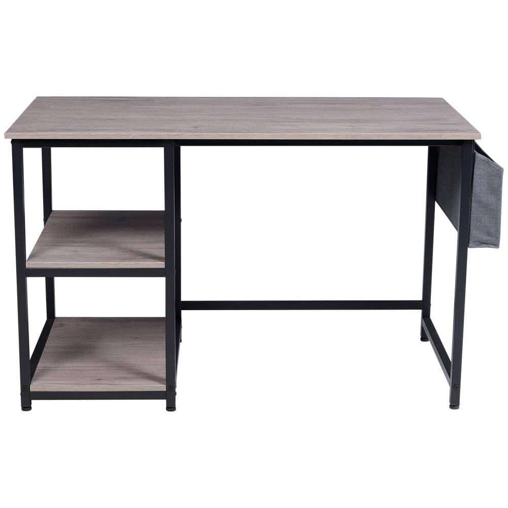 Premium Wooden Office Desk with Storage Shelf and Fabric Pouch
