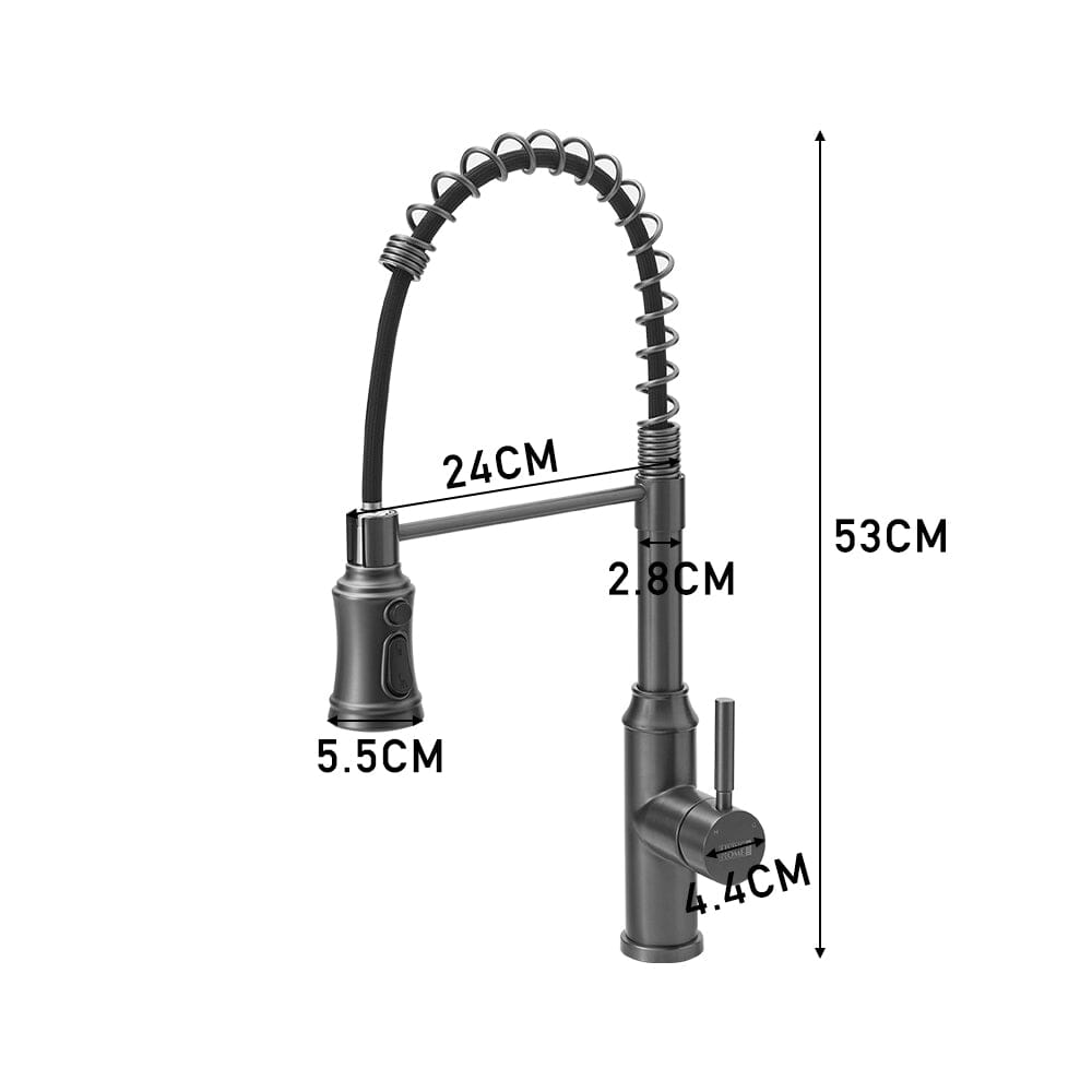 Single Handle Kitchen Faucet with Spring Spout