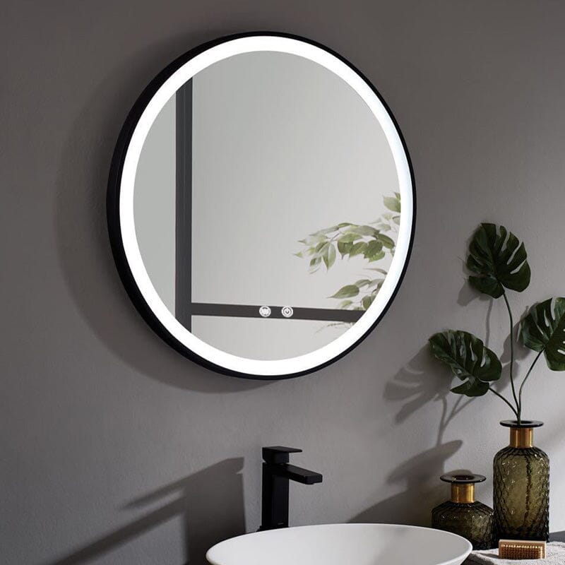 Round Metal Framed LED Wall Mirror