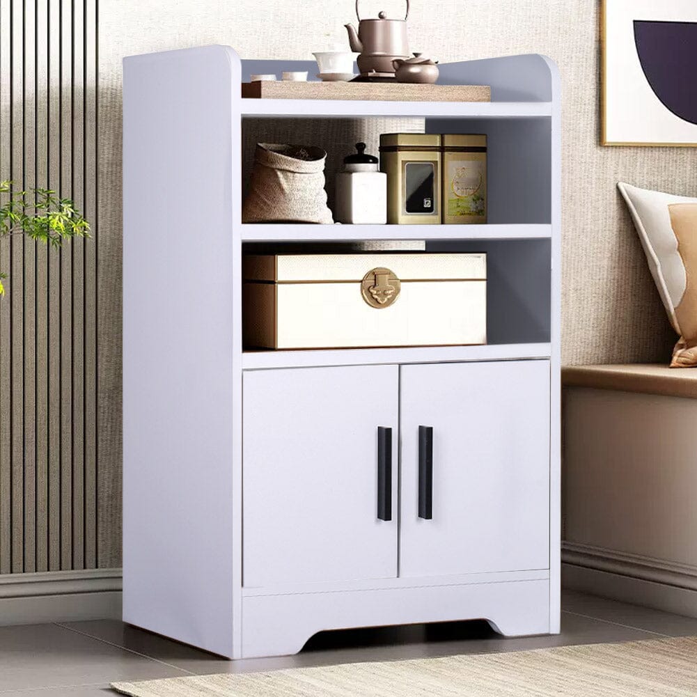80cm H Contemporary Wooden Sideboard Cabinet with Open Storage