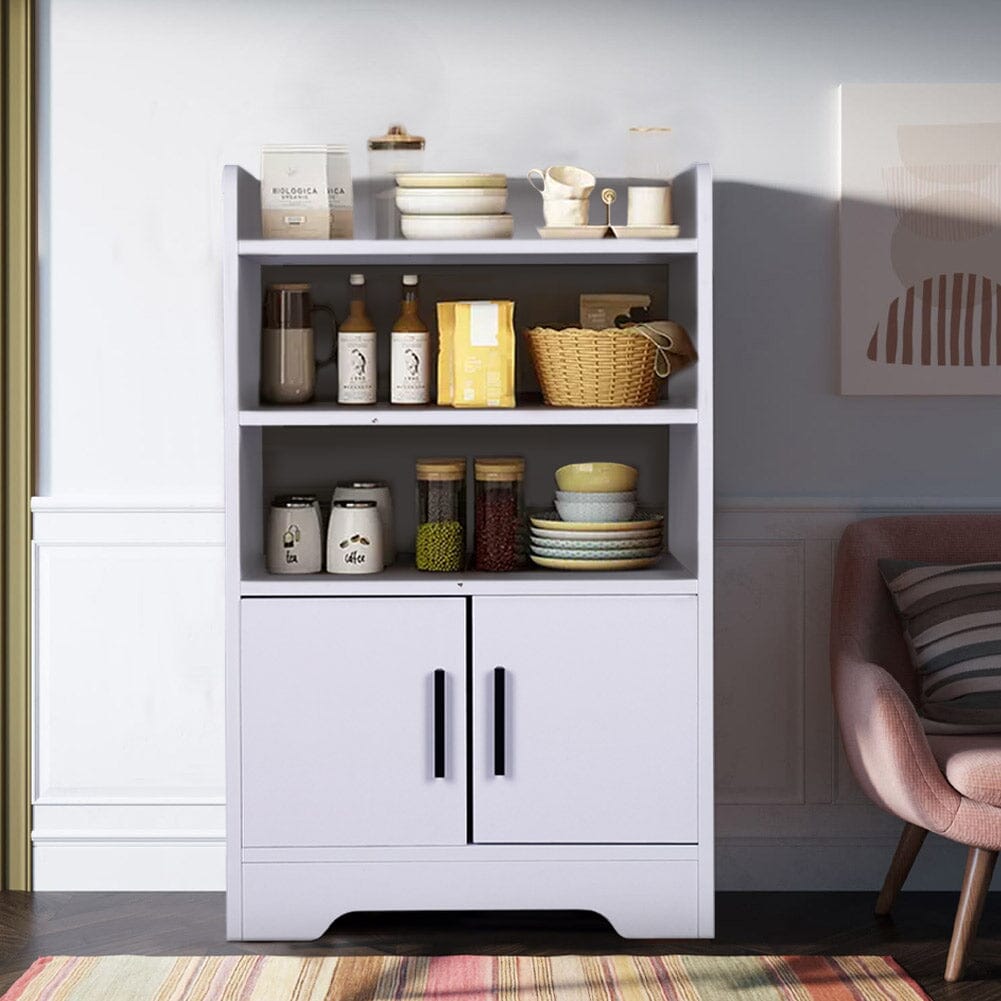 80cm H Contemporary Wooden Sideboard Cabinet with Open Storage