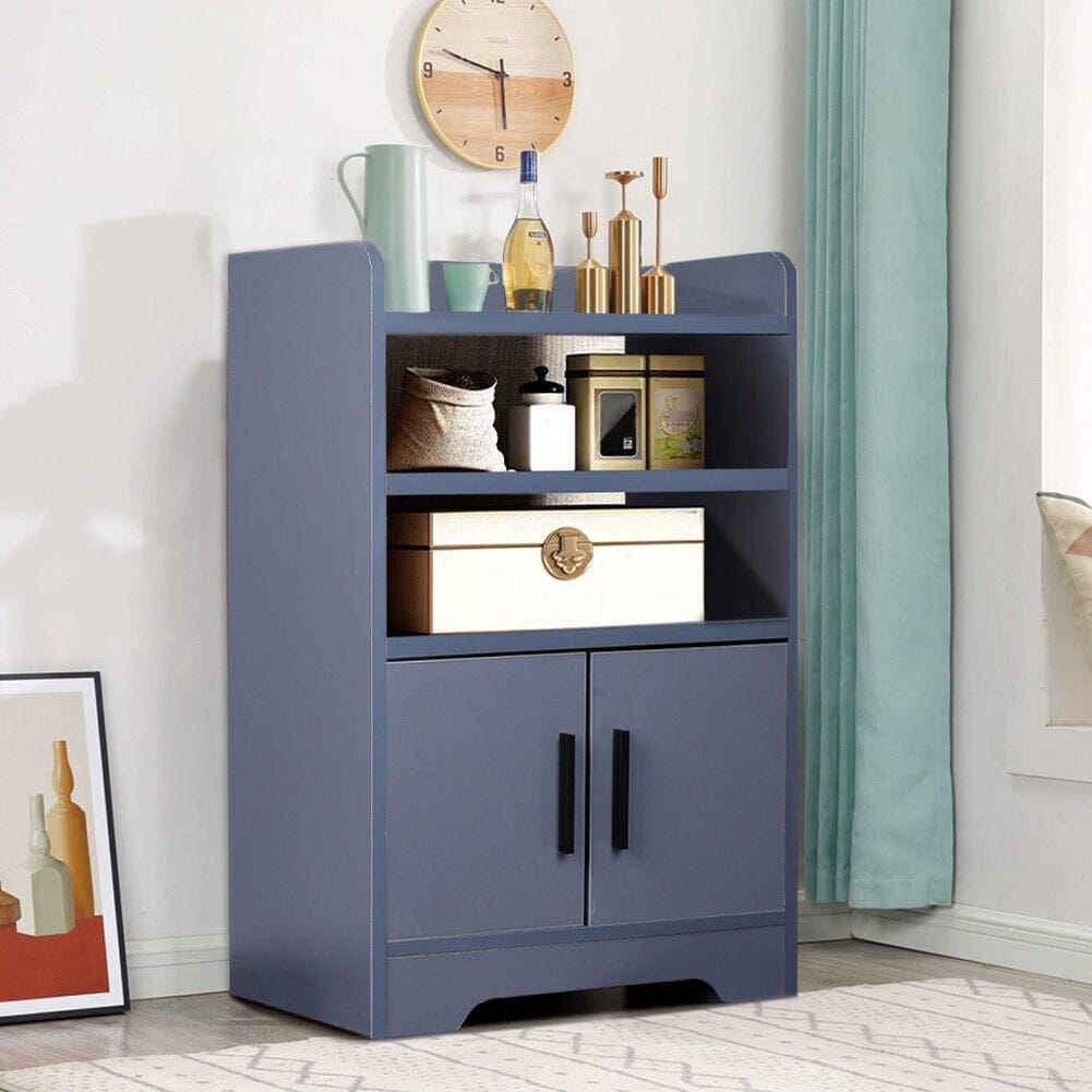 80cm H Contemporary Wooden Sideboard Cabinet with Open Storage