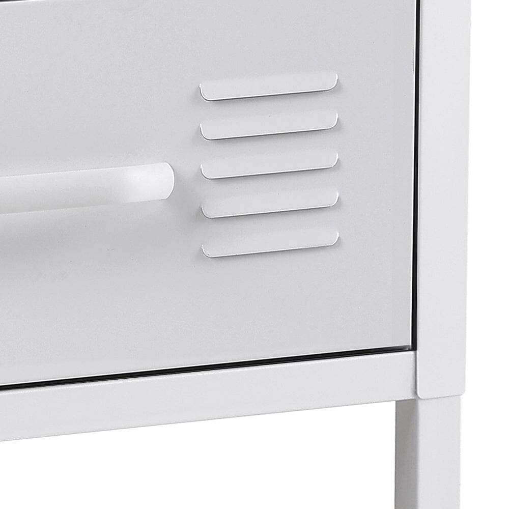 Compact White Two-Door File Cabinet for Efficient Storage