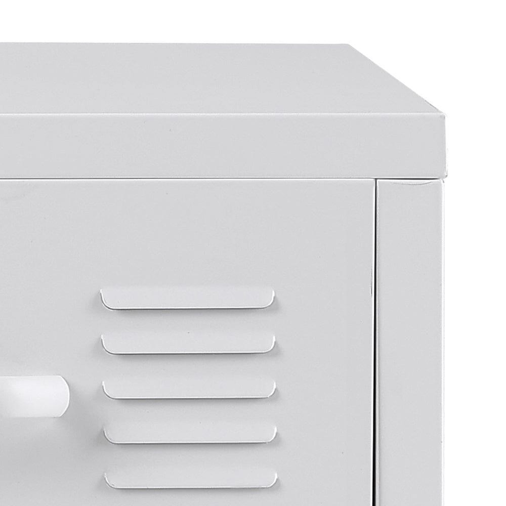 Compact White Two-Door File Cabinet for Efficient Storage