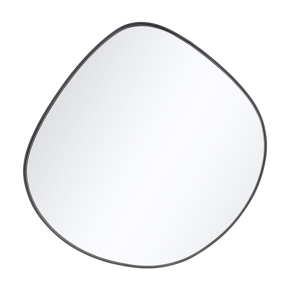 Premium Irregular-Shaped Bathroom Mirror with Black Iron Frame