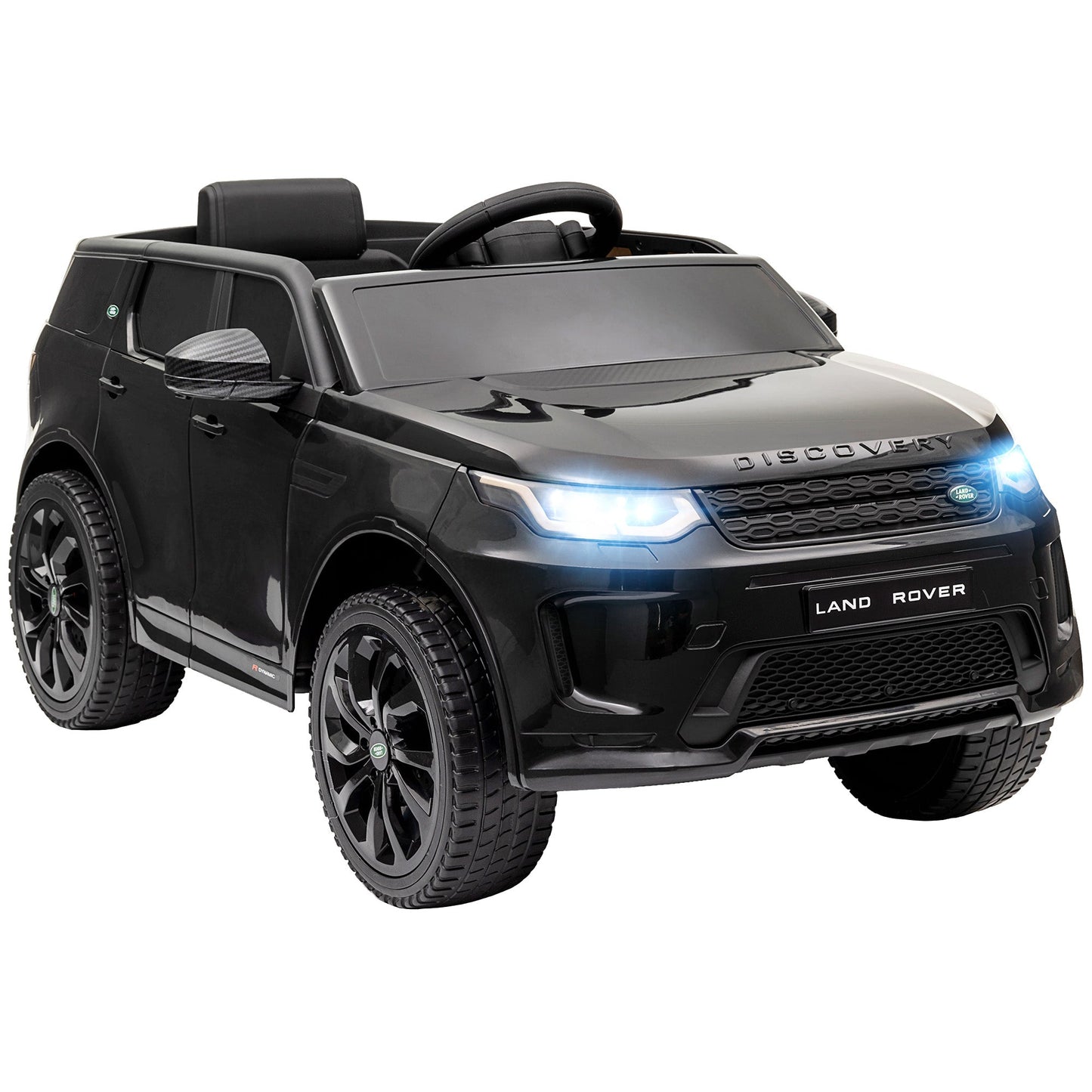 سيارة ركوب للأطفال من AIYAPLAY Land Rover Discovery Sport مرخصة بقوة 12 فولت مع جهاز تحكم عن بعد وأضواء وموسيقى وبوق، للأطفال من سن 3 إلى 6 سنوات، لون أسود