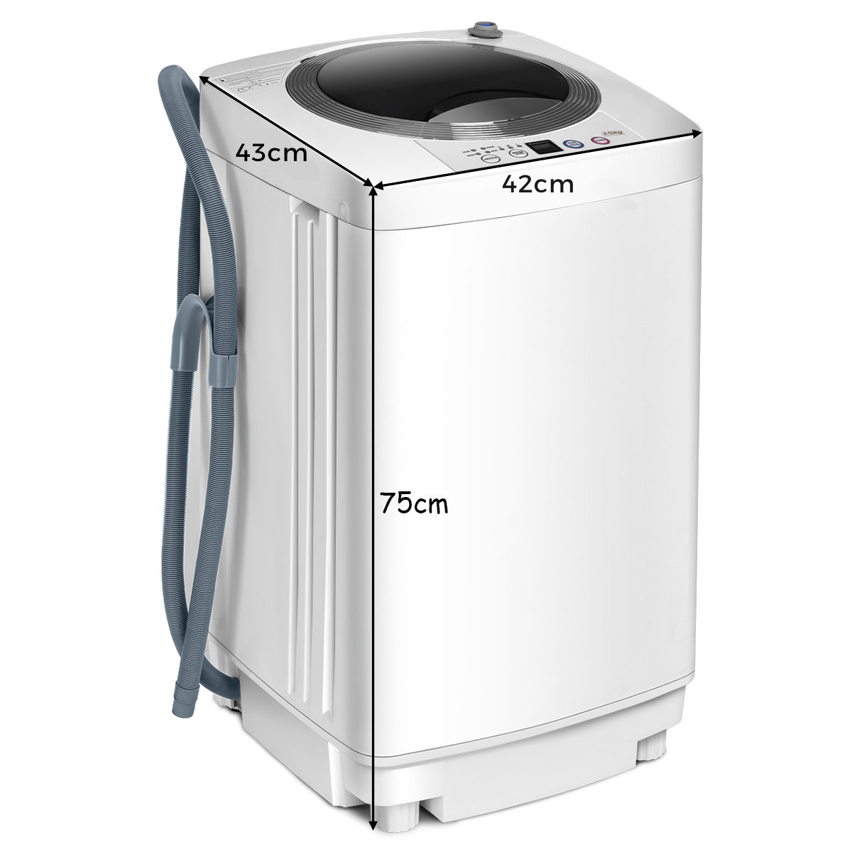 Full-Automatic Portable Washer with 6 Programs and 3 Water Level