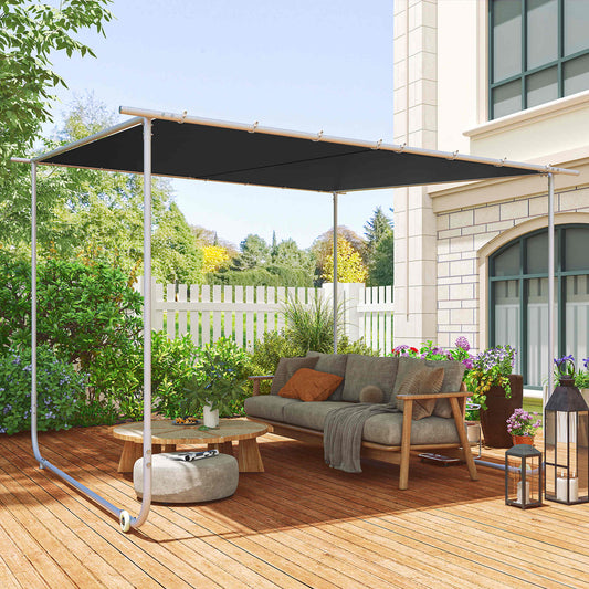 Outsunny Mobile Pergola Kit in Dark Grey, image 2