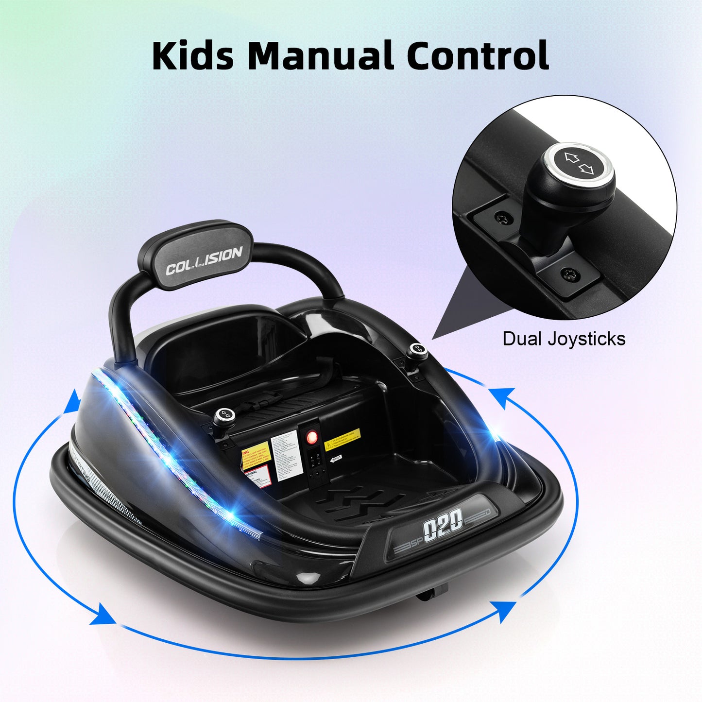 Electric Bumper Car with Remote Control for Kids-Black