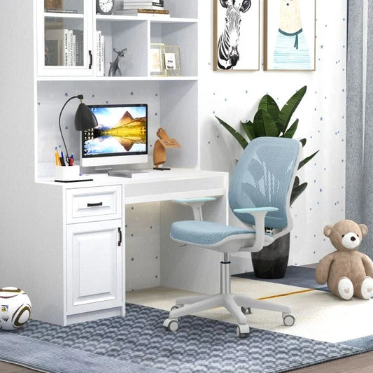 Ergonomic Children Study Chair with Breathable Mesh Back-Blue