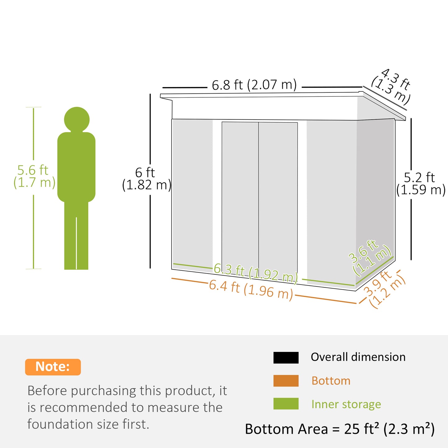 Outsunny Outdoor Garden Storage Shed - Szary wzór drewna