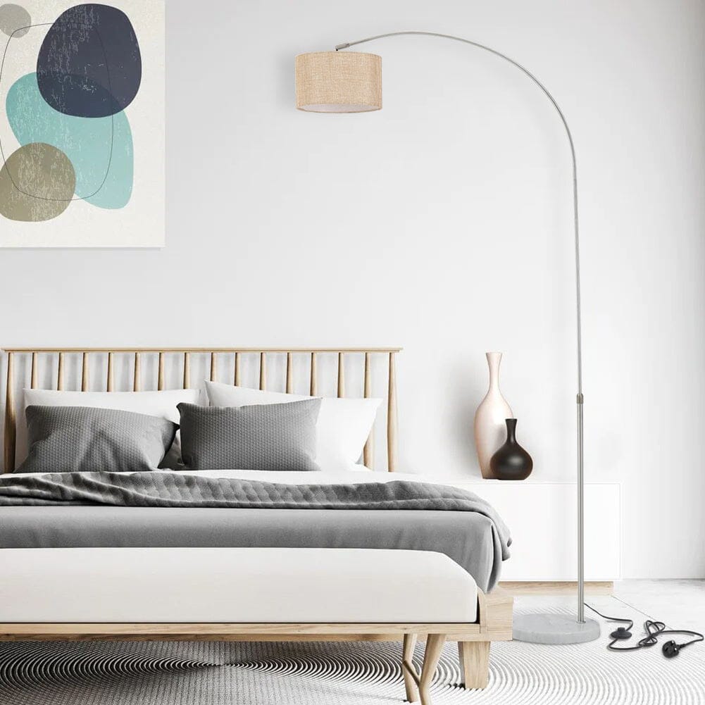 Arched Floor Lamp Marble Base with Shade