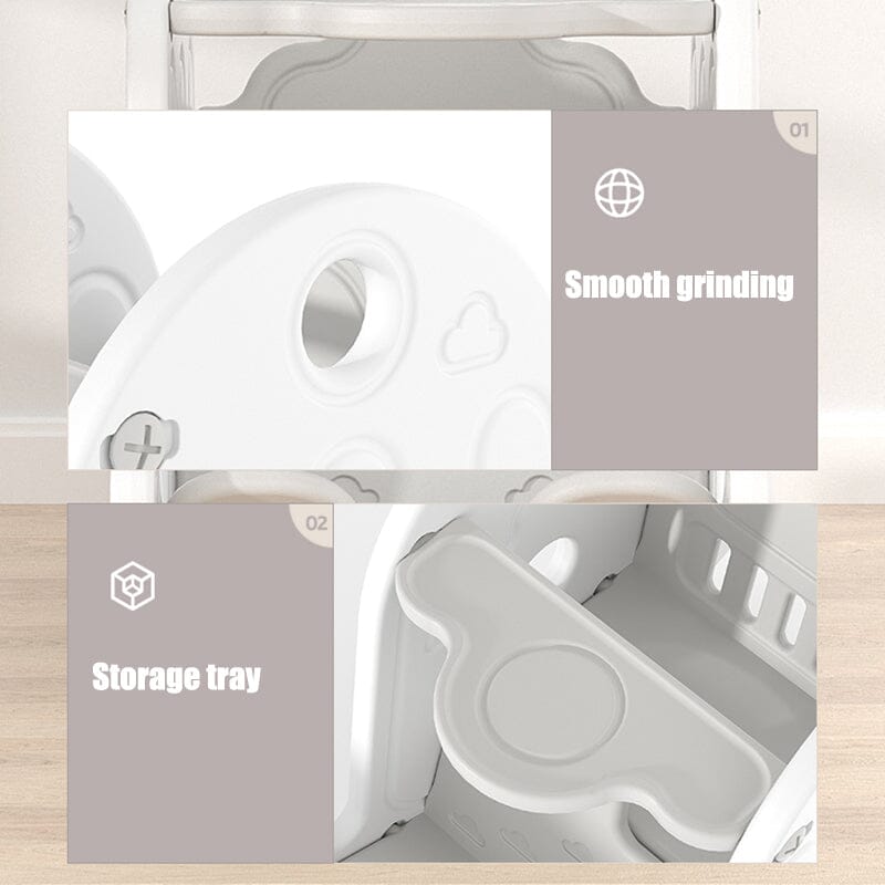 Grey Floor Standing Toddler Rocking Chair Plastic Toy