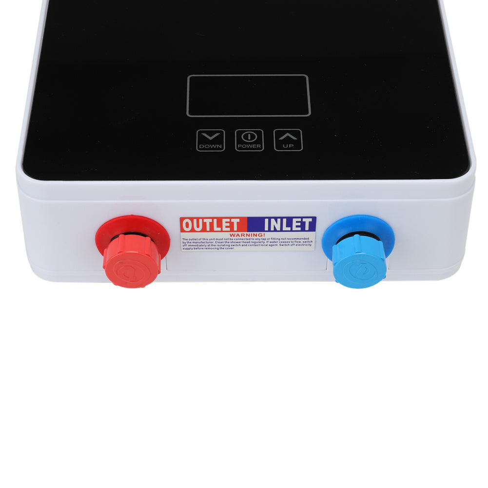 6kW Tankless Electric Water Heater with Shower Head Digital Temperature Display