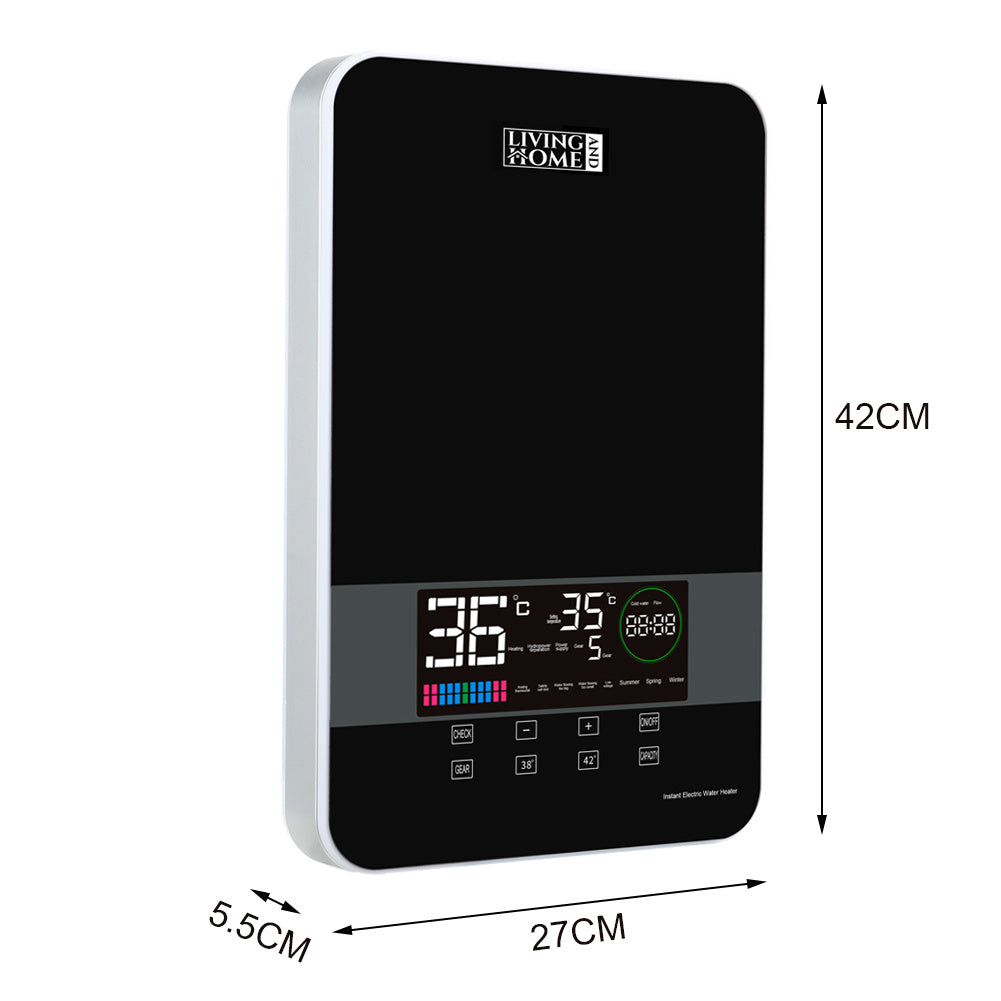 8kW Bathroom Electric Instant Hot Water Heater Tankless with Shower Kit
