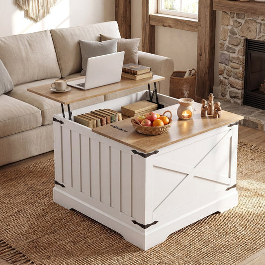 Farmhouse Lift Top Coffee Table in Brown, image 2