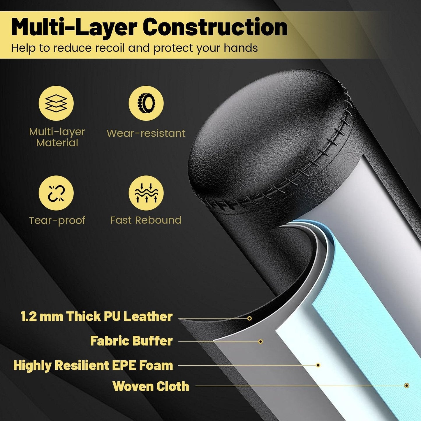 Freestanding Punching Bag with Stand and Suction Cup Base