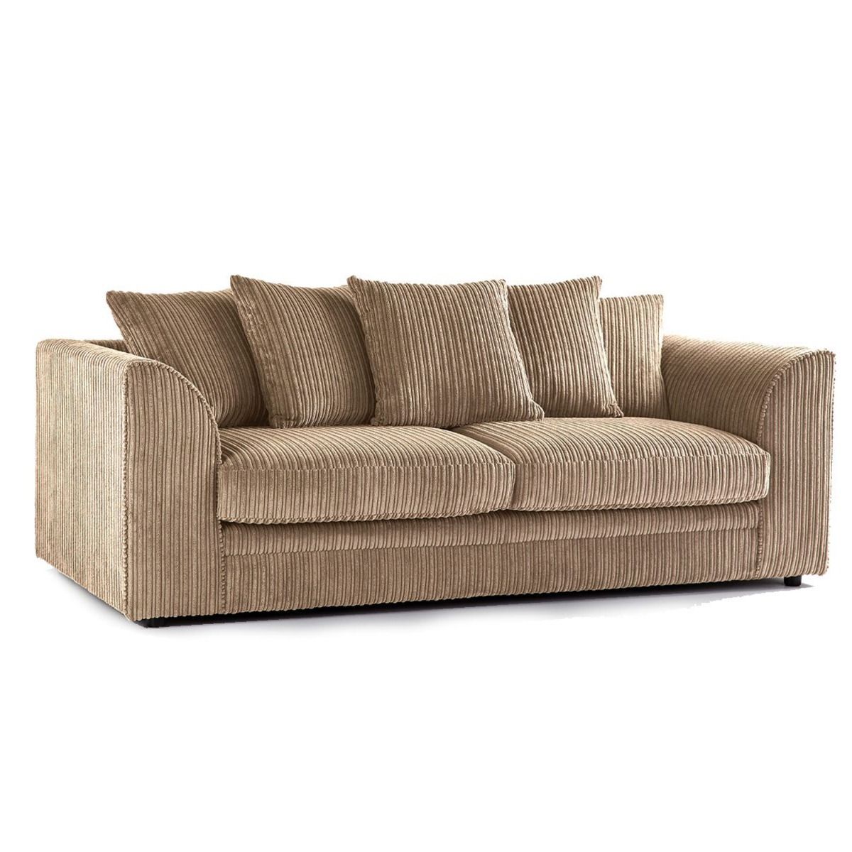 Sofa trzyosobowa Oxford Scatter Back, pełna, jumbo, z obiciem z materiału w kolorze norki i innych kolorów