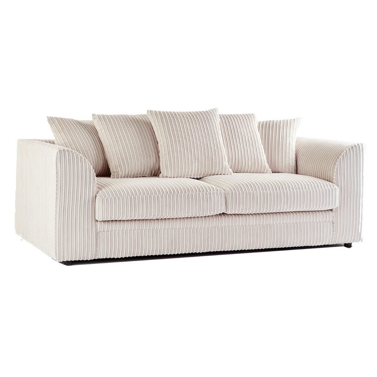 Sofa trzyosobowa Oxford Scatter Back, pełna, jumbo, z obiciem z materiału w kolorze norki i innych kolorów