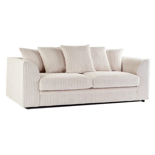 Oxford Scatter Back Full Jumbo Cord Sofa Set – Cream and Other Colours
