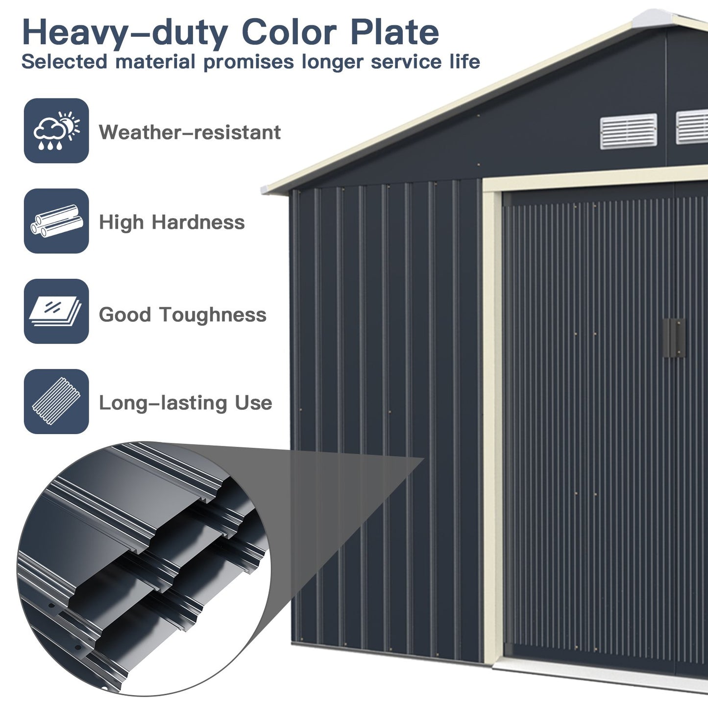 Large Utility Storage House with Sliding Door