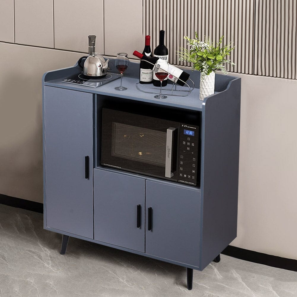 90cm W Contemporary White/Grey Home Sideboard Cabinet with Storage Indoor
