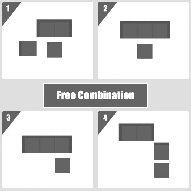 4 Pieces Outdoor Rattan Conversation Set with Removable Cushions and Pillows-Grey