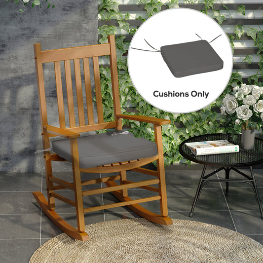 Outsunny Set of 6 Pcs Chair Cushion, 42Lx42Wx5T cm-Grey