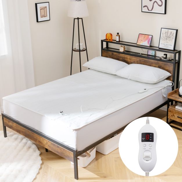 Heated Mattress Pad with 8 Temp Settings and Timing Function-M