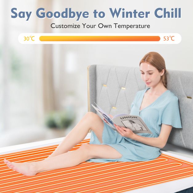 Heated Mattress Pad with 8 Temp Settings and Timing Function-M
