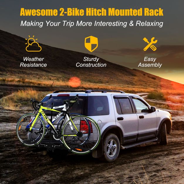 Fold Receiver 2" Bike Carrier Platform Hitch Rack
