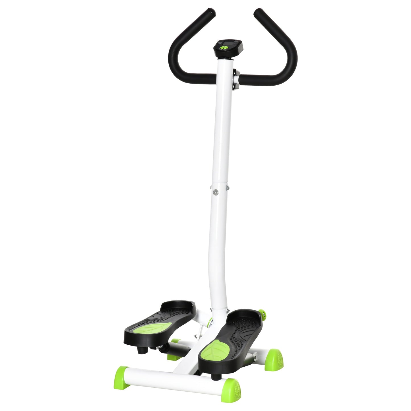 HOMCOM Twister Stepper, Stepper z regulowanym oporem, ekran LCD - biały