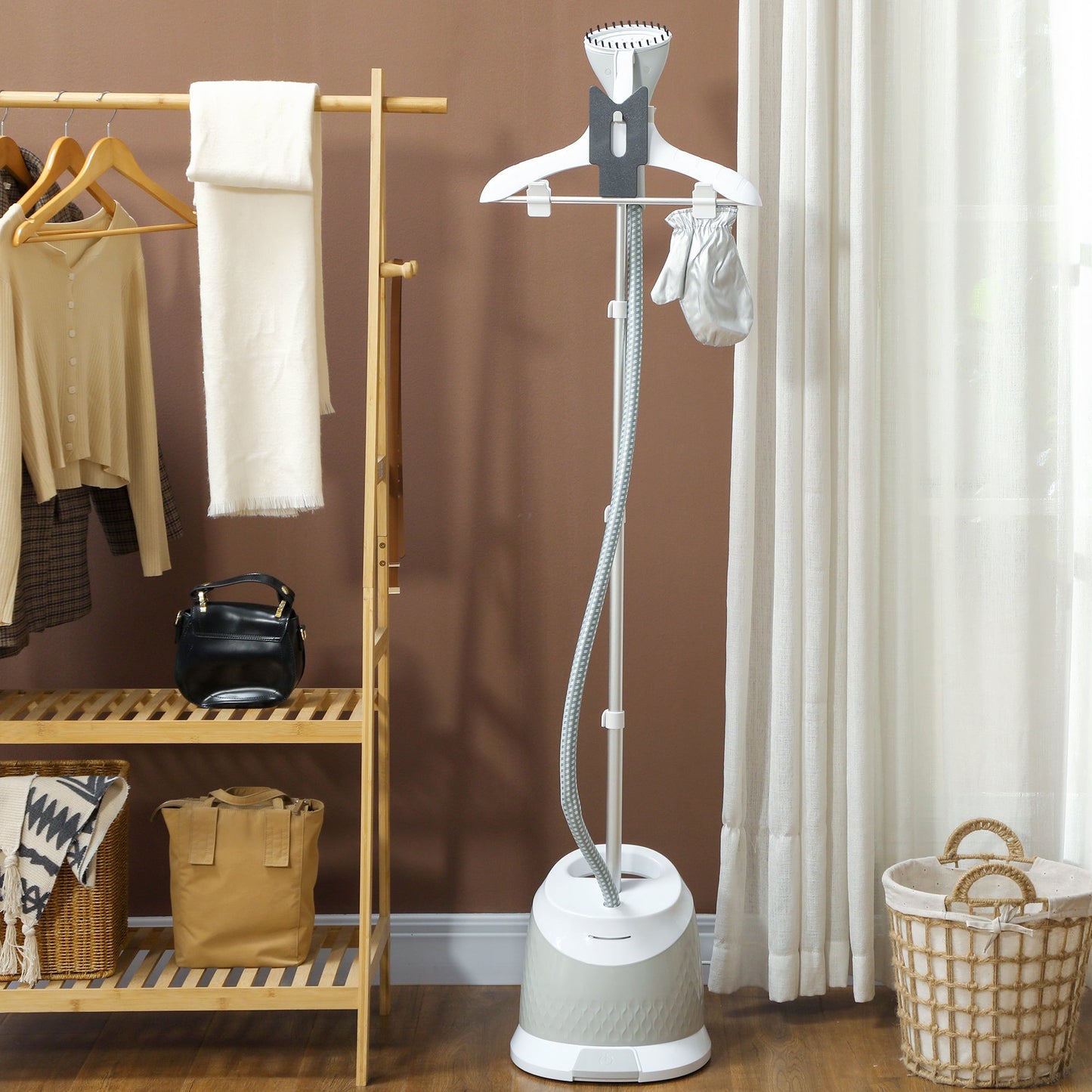 Parownica stojąca HOMCOM 1800W z akcesoriami - szara