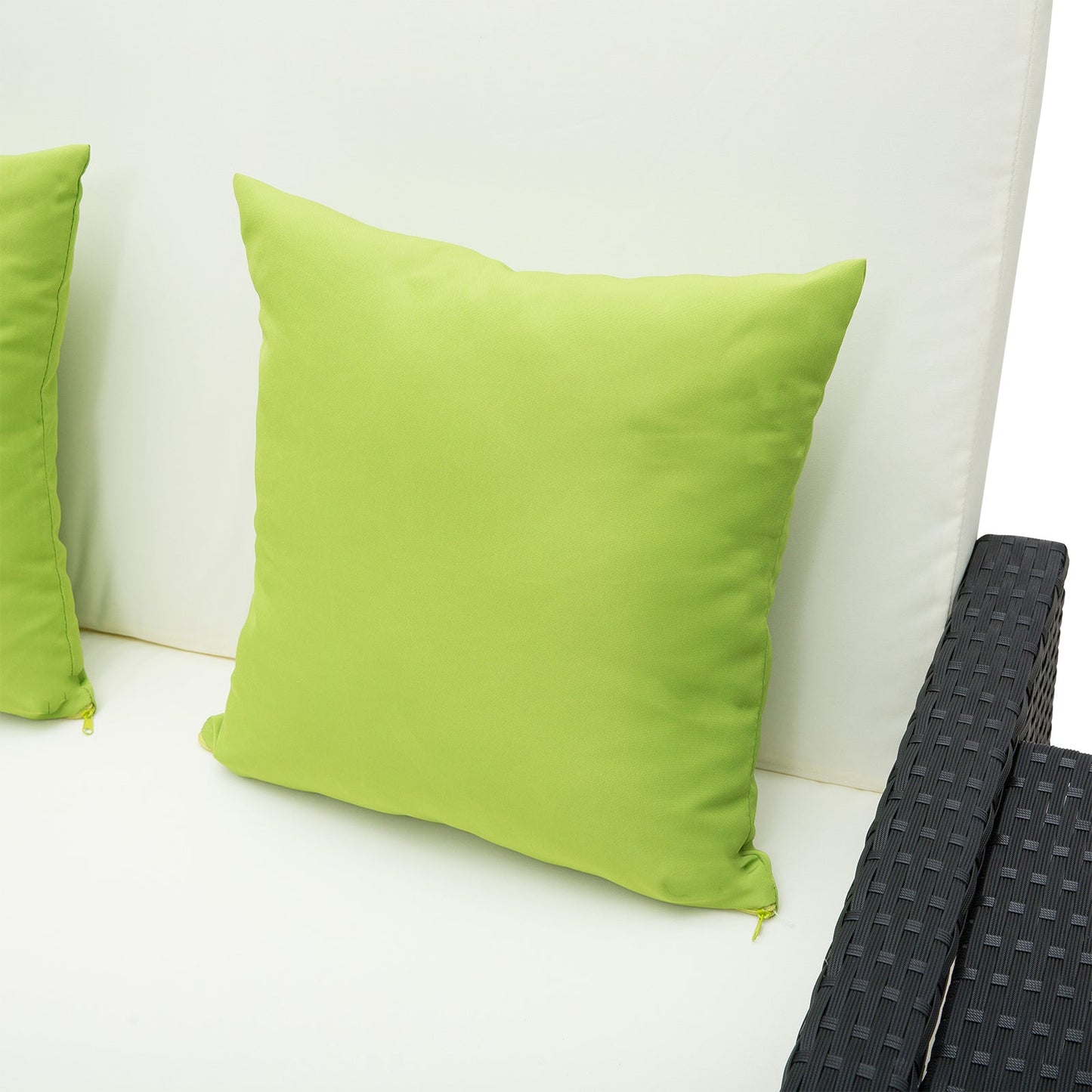 Outsunny Rattan 2-osobowa sofa leżanka łóżko-czarna