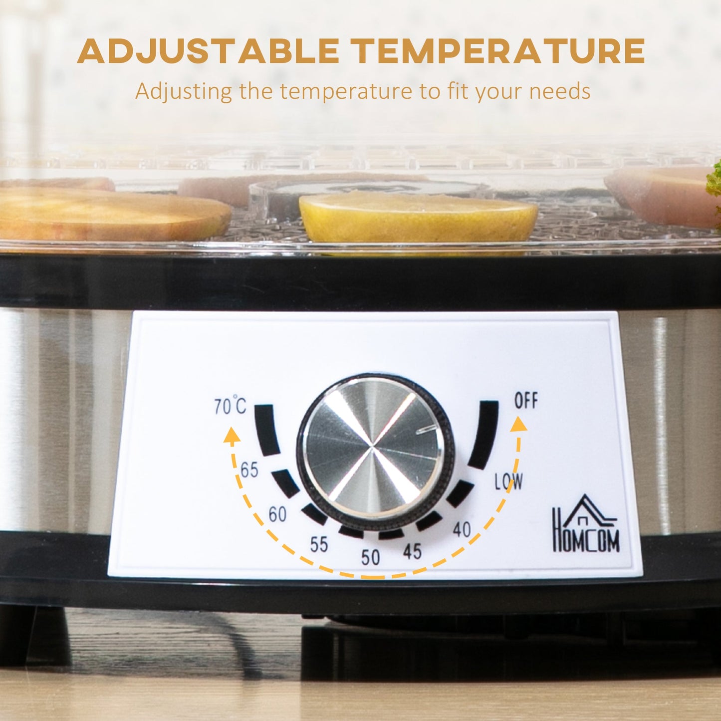 HOMCOM 40-70_ Five-Tray Food Dehydrator