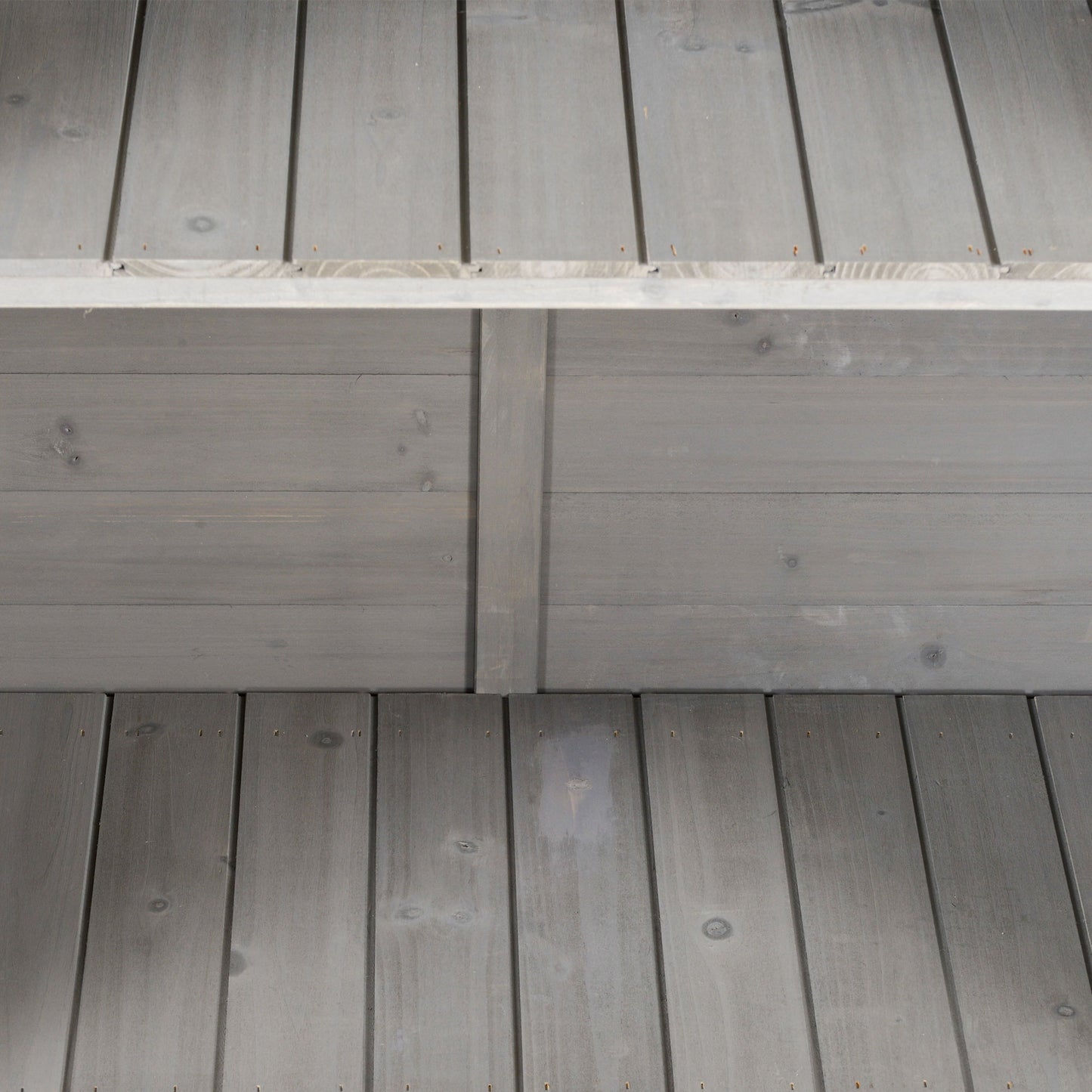Outsunny Garden Shed Drewniana szopa ogrodowa z 2 drzwiami, szafka na narzędzia, lite drewno jodłowe, 87 dł. x 46,5 szer. x 96,5 wys. cm, kolor szary
